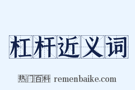 杠杆近义词是什么意思的图片